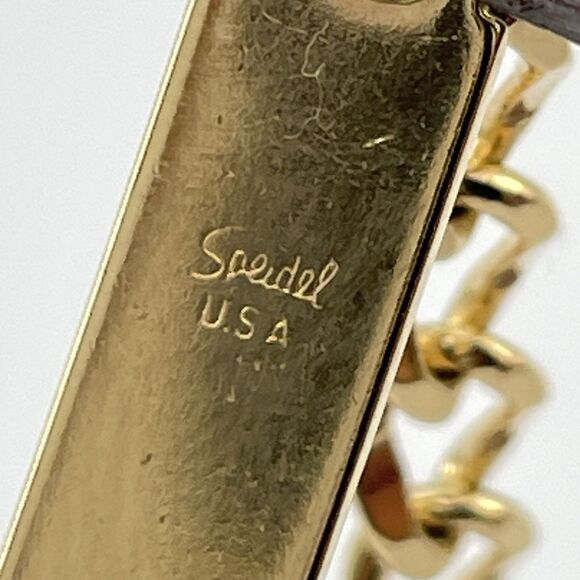 Speidel Ladies Gold Tone Chain Charm Bracelet Cupid Heart Love Valentines - Picture 3 of 5